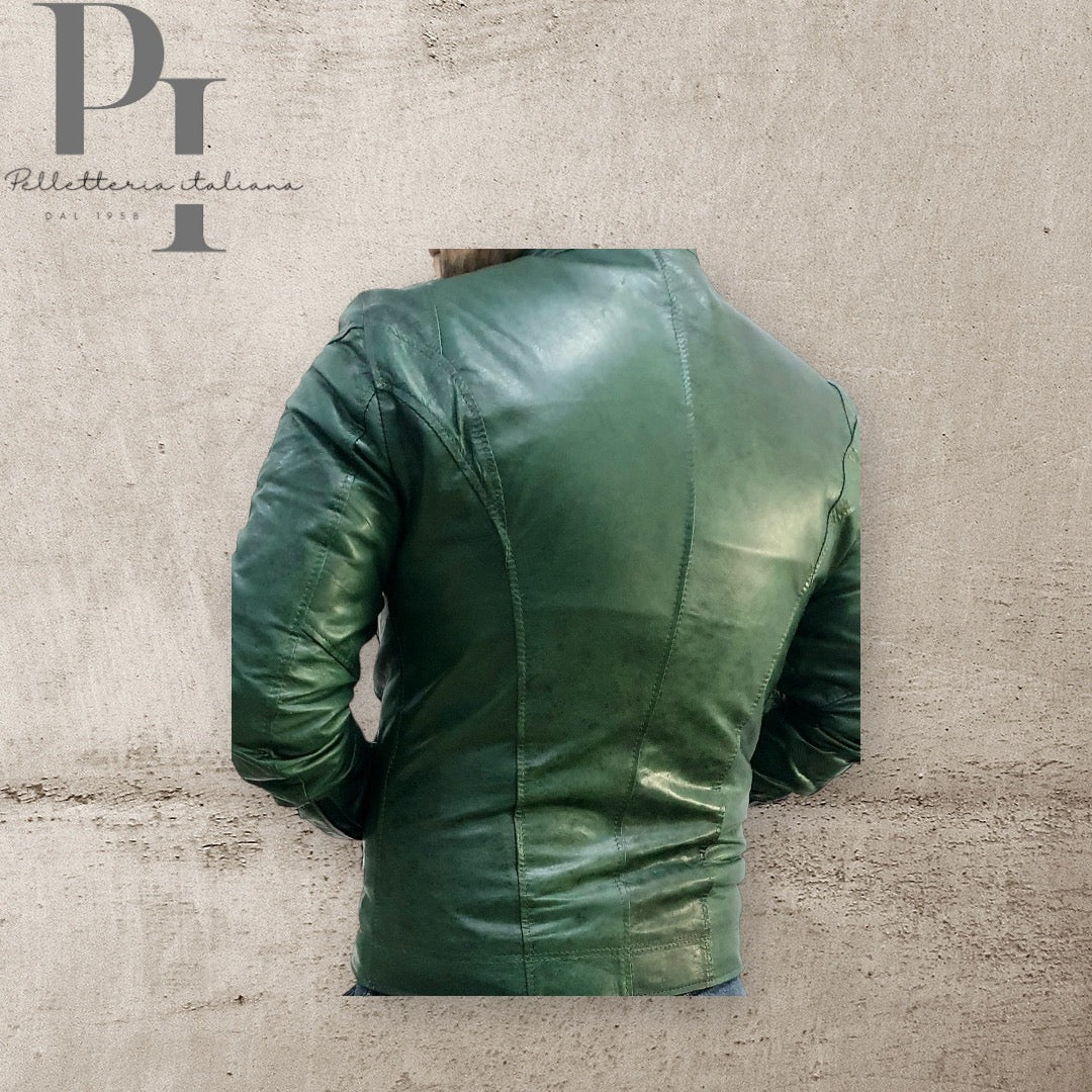 Biker Uomo Vera Pelle